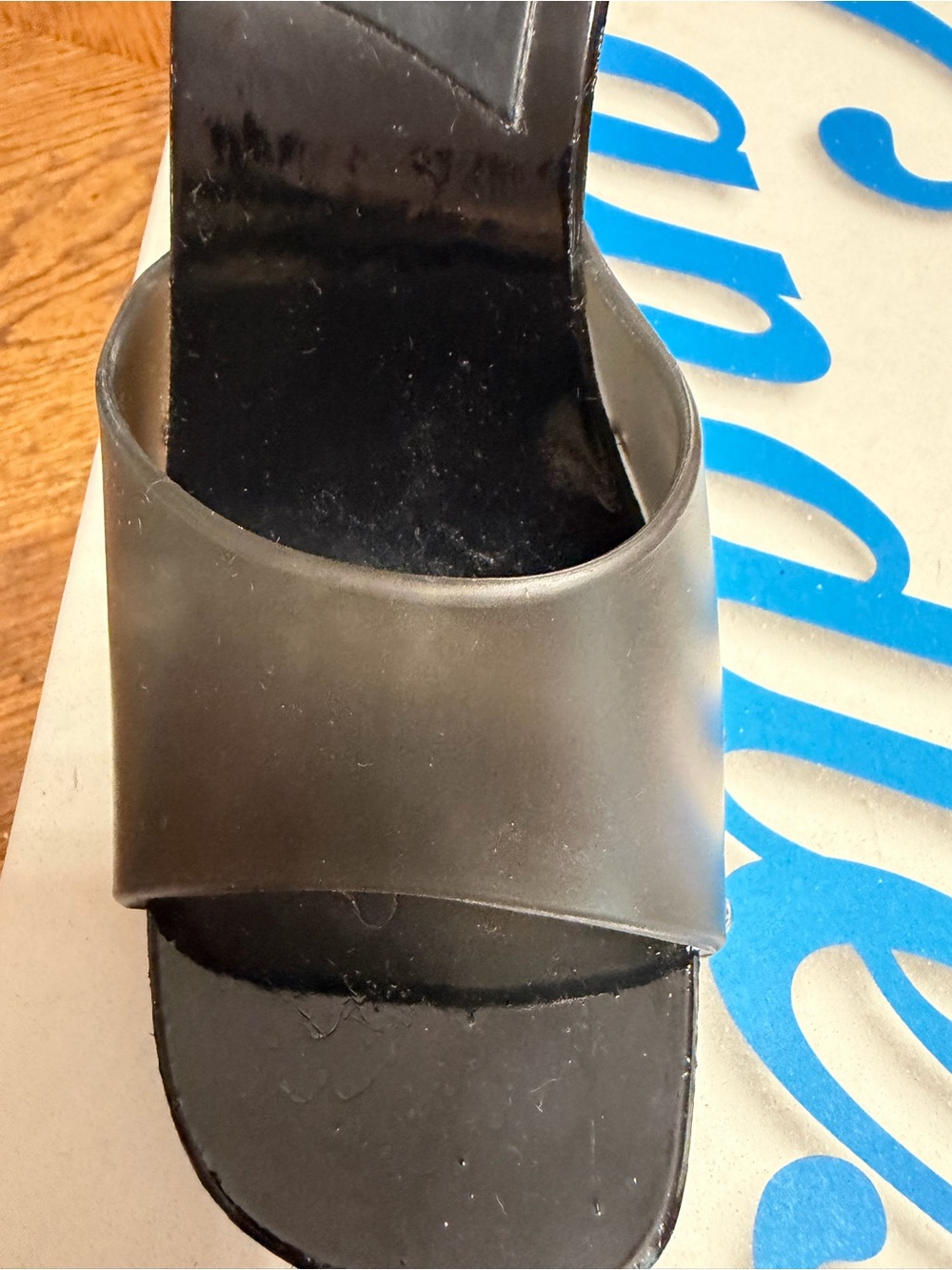 Candie's Black Studded Platform Mule Heels - Picture 3 of 10